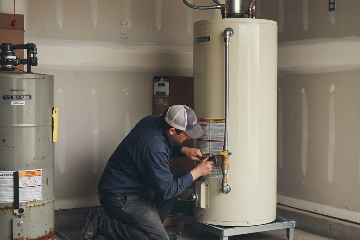 Water heater and shutoff valve replacement in Lamy